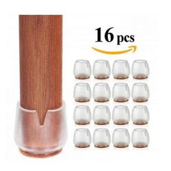 Mikasa 16 Pack Chair Ben Floor Protectors med filt forhindre ridser og reducere støj 3.3x3.3x3.2cm