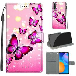 Foxdock Etui til Pink Butterfly Huawei P Smart 2021 etui