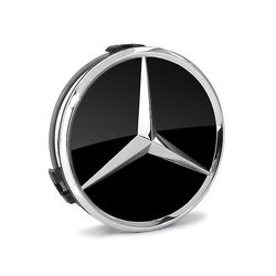 MB03 - 75mm 4-pack Mittskydd Mercedes Benz Silver One Size