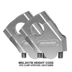 BMW R850R F800ST R1150R R 850R F 800 ST R 1150 R moottoripyörän ohjaustanko nousupalkki kiinnityskahva puristin punainen hopea musta 28mm Silver