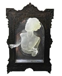 3d Photo Frame Seinätarra Ghost Mirror Valaiseva koristeveistos Halloween-sisustus (1kpl)