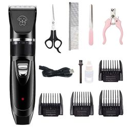 Fantasia Pet Kat og Hund Barbering Hair Comb K6 Push Hår saks Sort sæt 1