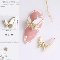Manicure Zircon Pearl Shell Bow Star-moon Ultra Flash Light Luksus Nail Diamond Patch Guld fra 18816