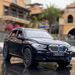 Toy Cars 1:32 Bmw X5 Suv Legeret Bilmodel Trykstøbt Metal Legetøj Køretøjer Bil Model Høj Simulation Samling Lydlys Børns Legetøjsgave Sort 1