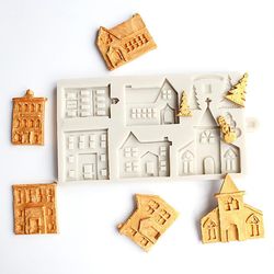 Varychmoo Juletræ House Silikone Fondant Cake Mold Chokolade Sugarcraft Forme