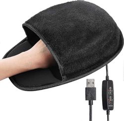 USB lämmitetty hiirimatto kädenlämmitin - 3 lämpötilaa - ohjain mukana Musta