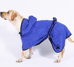 Hund Badekåbe Tørring Håndklæde blå XS