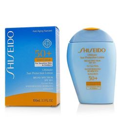 Shiseido ultimate aurinkosuojavoide wetforce kasvoille ja vartalolle SPF 50+ - herkälle iholle ja lapsille 100ml / 3.3oz