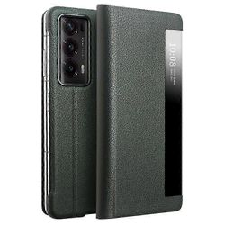 Honor Magic V2 5G aito lehmännahkakotelo Smart View -ikkunan puhelimen kansi