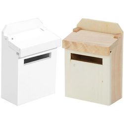 Mini postilaatikko koriste pieni postilaatikkolelu lasten keräilijöille valikoituna värinä 2kpl Sekalaiset värit 6.4x4.2cm