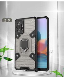 Shockproof rustning sag for redmi note10 4g/note10s med støttefod all inclusive dække grå rpc138