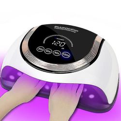 360w uv led kynsilamppu 57 led 4 ajastin kynsikuivain liikkeentunnistusmuistitoiminnolla irrotettava kaikille kynsigeelivaloille kotisalongille 60L...