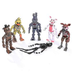 Pccy 6x Figures Toys Five Nights at Freddy's Action Figuuri Fnaf Kids Toys Gifts Best,2024 Ping