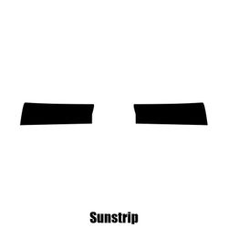Window-Tint Sun Strip til Lancia Delta 5-dørs Hatchback - 2008 til 2013 pre-cut sunstrip 5% limo sort