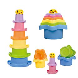 Fantasia Intellektuel Sjov Cartoon Beach Stack Cup Quentin og Quadrilateral Badning Legetøj The plum flower form