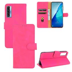 Etui til Tcl 20s Cover Premium Læder Med Kortholder Flip Folio Magnetisk Etui Coque - Sort Pink