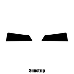 Window-Tint Sun Strip til Lancia Ypsilon 5-dørs Hatchback - 2011 og nyere pre-cut sunstrip 5% limo sort