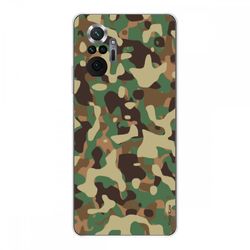 Crazy Kase Sag til Xiaomi Redmi Note 10 Pro høj kvalitet blød silikone, militær camouflage