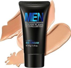 Miesten BB Cream Foundation - kevyt, kasvojen kosteusvoide rasvaiselle iholle, peitevoide ikääntyvälle iholle, anti-age kasvomeikki, punoitusta ehk...