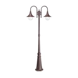 Ideal Lux Lighting Cima Udendørs lygtepæl 2 lys Kaffe IP43, E27