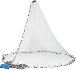 1kpl nailoninen käsinvalettu kalaverkko, kannettava suolaisen veden syöttiloukku, valkoinen kalastustarvikeverkko