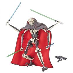 Star Wars General Grievous The Black Series 6" Posable Figure m/ Saber Multi-farve