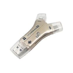 4-i-1 USB I-flash-stasjon HD Micro SD Tf-kortleser for iPad Iphone Android PC H