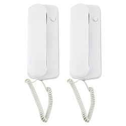 109DC kaksisuuntainen teräväpiirtoinen langallinen sisäpuhelin (valkoinen)