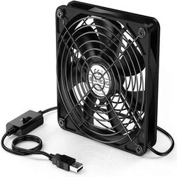 120 mm:n USB-tuuletin Hiljainen kolmen nopeuden säädettävät PC-tuulettimet 12 cm:n tuuletin 5v PC:lle/TV-vastaanottimelle/AV-kaapille/PS4:lle