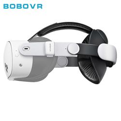 BOBOVR E3 -päähihna Quest 3S/Quest 3 VR -laseille, Elite-hihna parannettuun tukeen, takaosan tasapainotusjärjestelmä Quest 3/3s VR -lisävarusteille
