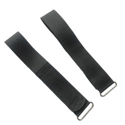 2x kuntopyörän polkimen hihnat Soutulaitteen poljinhihnat Universaali säädettävä jalkaharjoittelu kuntolaitteiden lisävarusteille Musta 48cm