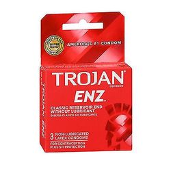 Trojan Troijan kondomi voitelematon yksi koko sopii useimmille 3 per laatikko, laatikko 3