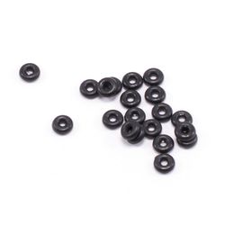 BodyJewelryOnline O-ring pakke af 20 sorte gummi perfekt til tunneler stik konus holder 16g (1.2 mm)