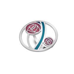 Sea Gems Rennie Mackintosh Glasgow Rød Rose Emalje Tørklæde Ring - Gave Bo x ed
