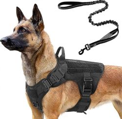 Taktiset koiravaljaat ja 4 jalan benjihihna sotilaskoiran varustesarja suurille keskikokoisille koirille metsästyskoulutukseen