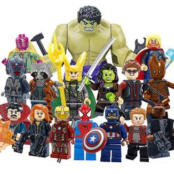16 stk Marvel Avengers Superhelt Tegneserieminifigurer Dc Minifigur gave til børn