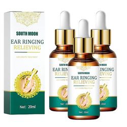 3stk Tinnitus øredråber øregangsblokering rengøring hørehæmmet behandling ørepine otitis anti hævelse døvhed lindrende væske