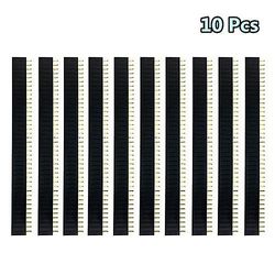 40 Pin 1x40 enkelt række mand og kvinde 2,54 breakable pin header pcb jst stik strimmel til arduino sort 10pcs-f-f