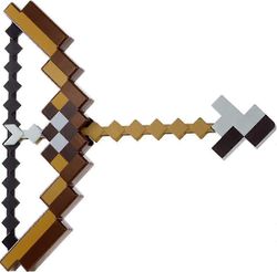 Minecraft Lumottu jousi ja nuoli lelu lahja lapsille pojat tytöt ampuu jopa 6 jalkaa Ruskea