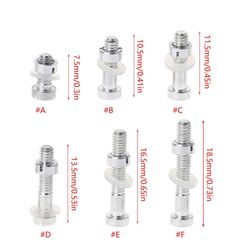 M2.5 Universaali levysoitin Päänkuoren kasetin asennussarja Alumiiniseospultit Ruuvit Mutterit vinyylille LP-levylle Playe M2,5 x 16,5 mm M2.5 x 16...