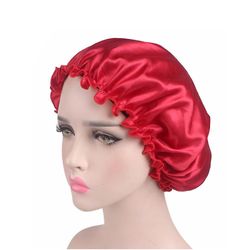 Sajygv Sajy Bonnet De Nuit Turban Foulard Islamique En Satin Femme Chapeau Doux Röd