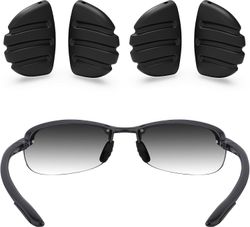 Rask shopping ToughAsNails erstatning neseputer for Maui Jim Ho'okipa MJ407 og Martini solbriller Svarte og svarte neseputer