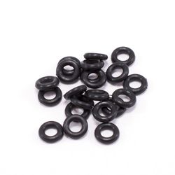 BodyJewelryOnine O-ring pakke af 20 sorte gummi perfekt til tunneler stik konus holder 6g (4 mm)