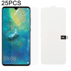 JVY 25 PCS Soft Hydrogel Film Full Cover Front Protector med alkohol bomuld + skrabelod til Huawei Mate 20