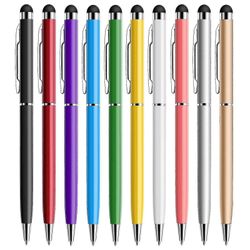 Stylus Pen, 10 Pack Universal Capacitive 2 In 1 sisäänvedettävät kuulakärkikynät ja Styli-kosketusnäyttökynä Monivärinen