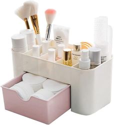 Linkrunning Desktop Makeup Organizer Skuffer, Kosmetik Opbevaring Box Department Office Desk OrganizerPink Pink As shown