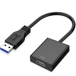 usb til hdmi adapter, usb 3.0 / 2.0 til hdmi lyd skjermkort, hd 1080p videografikk kabel omformer for pc, bærbar HDTV TV kompatibel med Windows X