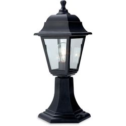 Firstlight Lighting Oslo 1 Lys Pedstal Lantern - Søjle sort harpiks IP44, E27