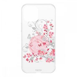 Crazy Kase Skrog til iPhone 12 (6.1) Fleksibel blomst og sommerfugl