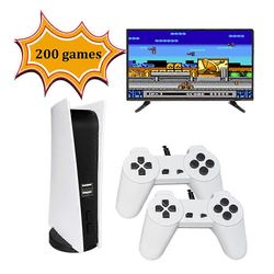 GS5 TV-pelikonsoli, jossa on 2 langatonta gampad-kannettavaa HD-pelikonetta olohuoneen kotiin EU-pistoke